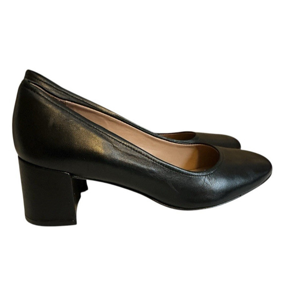 Naturalizer 27 Edit Women's 7M Rebecca Pump Heels Black Leather Support Comfort - Picture 2 of 12